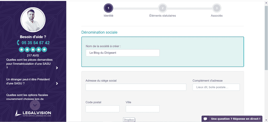 créer son entreprise avec legalvison avis et tests avis sur legalvision plateforme juridique