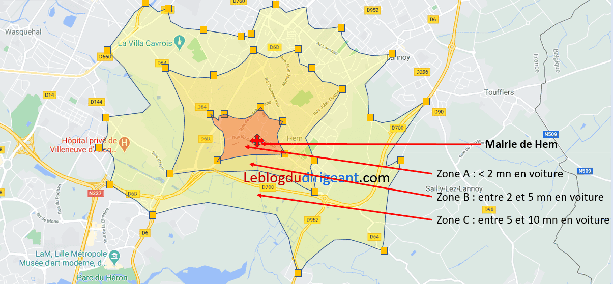 zone de chalandise pour trouver un emplacement commercial