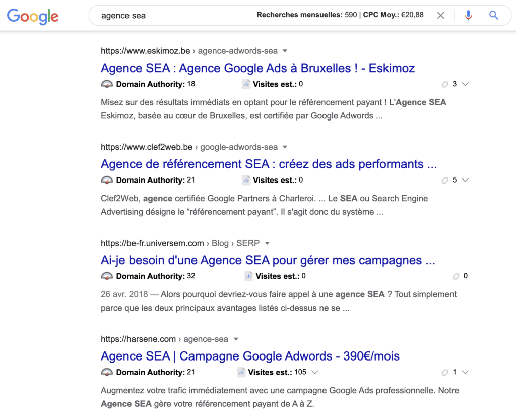 Publicit&eacute; en ligne SEO 
