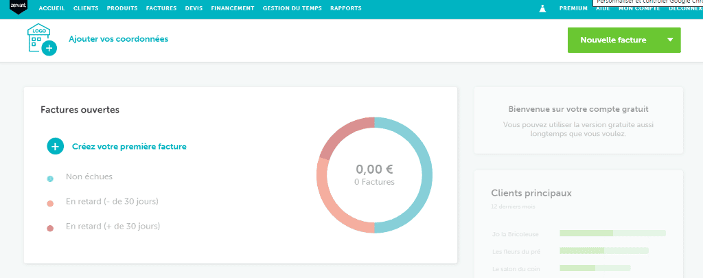 Test et avis du logiciel de facturation Zervant Test et avis du logiciel de facturation Zervant