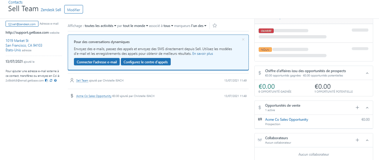 Test et avis sur Zendesk CRM