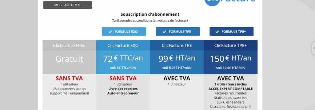 Test et avis de Clic Facture ogiciel de facturation