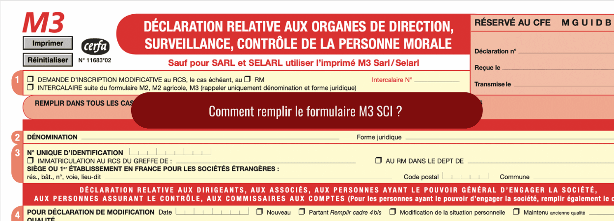remplir le formulaire M3 SCI