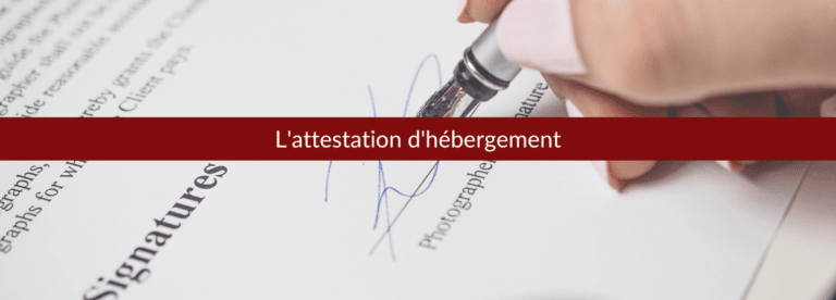 attestation d'hébergement