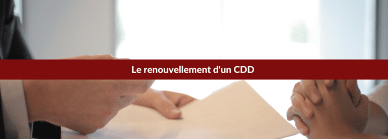 cdd renouvellement