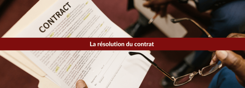 résolution du contrat