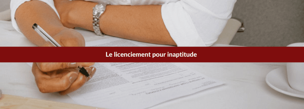 Licenciement pour inaptitude