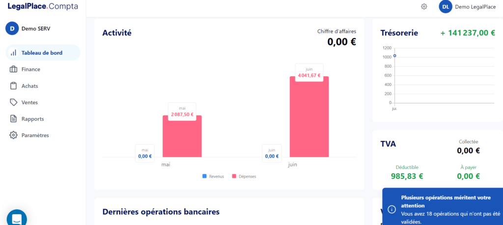 Test et avis LegalPlace Compta logiciel de comptabilité