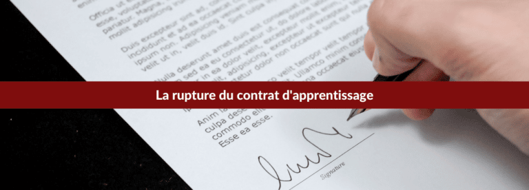 rupture contrat d'apprentissage