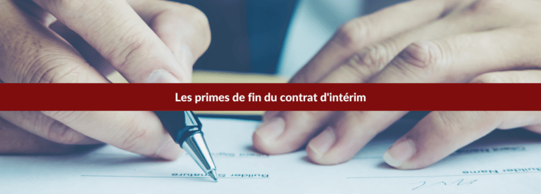 primes fin contrat intérim