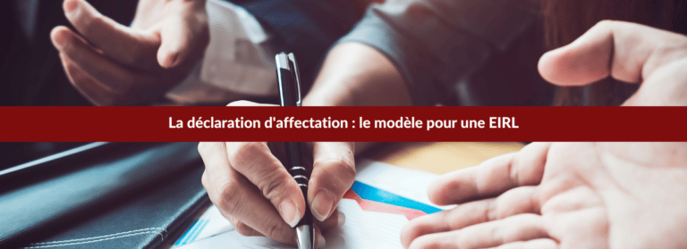 déclaration d'affectation