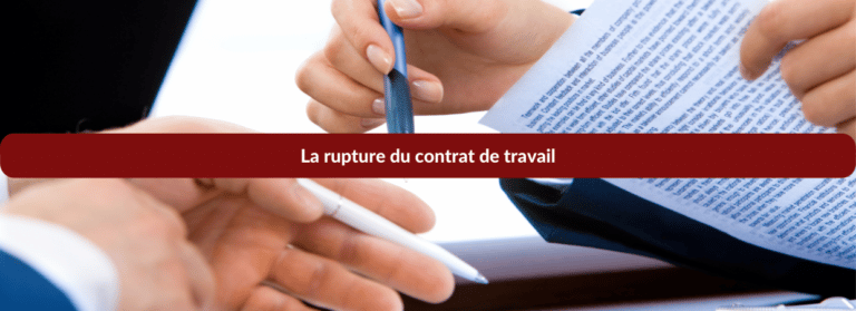 rupture contrat de travail