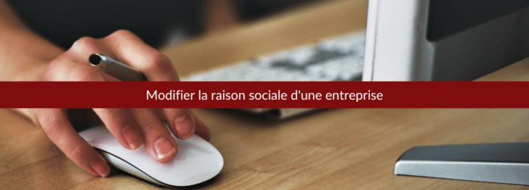 Modifier la raison sociale