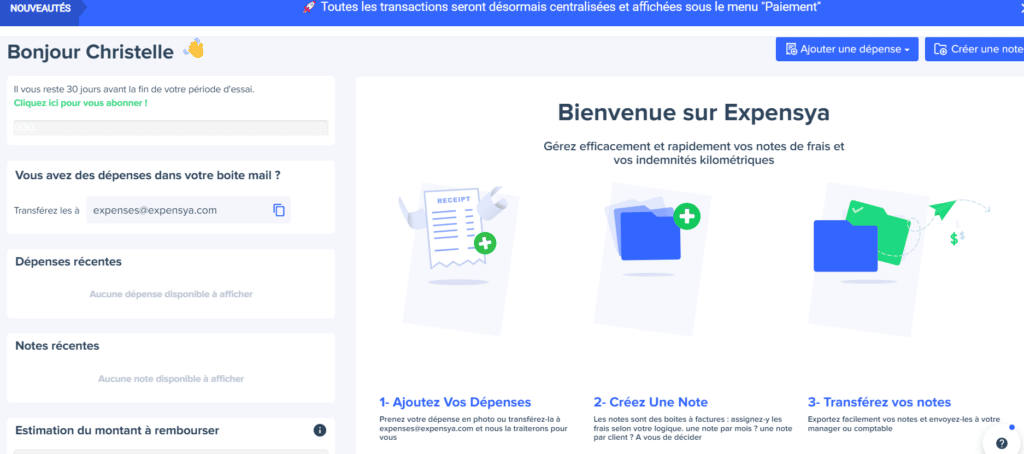 Notre test et avis sur le logiciel Expensya d gestion des notes de frais