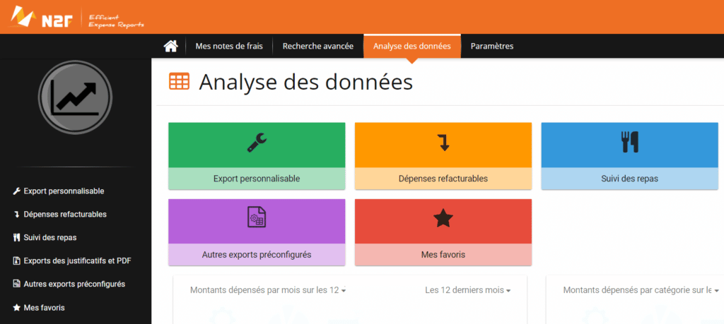 Reporting notes de frais sur le logiciel N2F