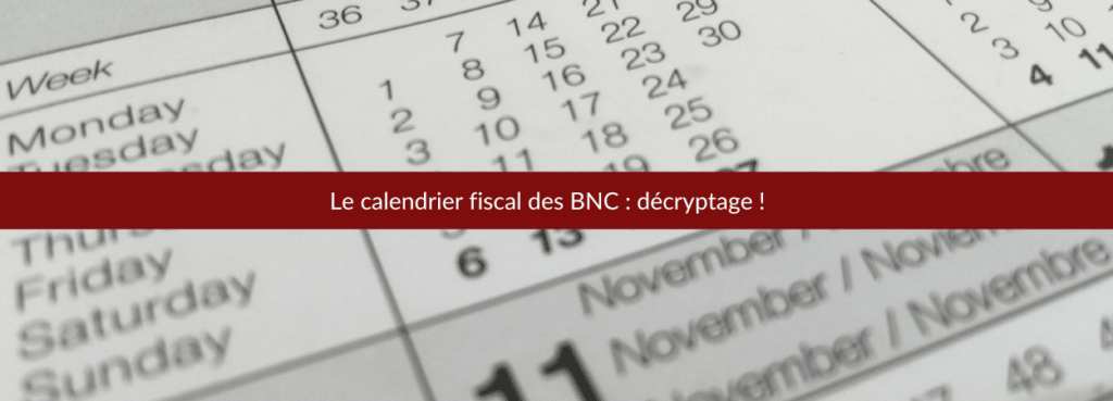 Calendrier fiscal BNC