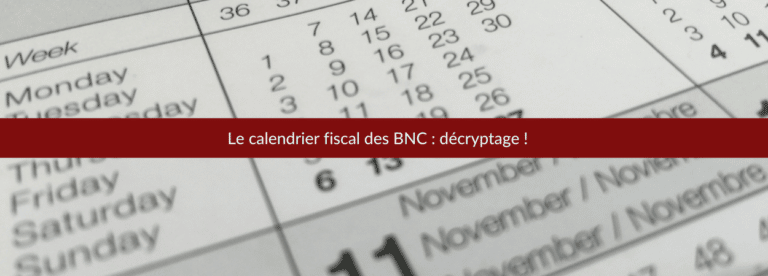 le calendrier fiscal bnc