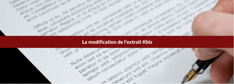 la modification du kbis