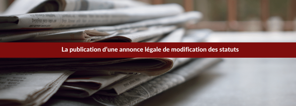 annonce legale modification statuts