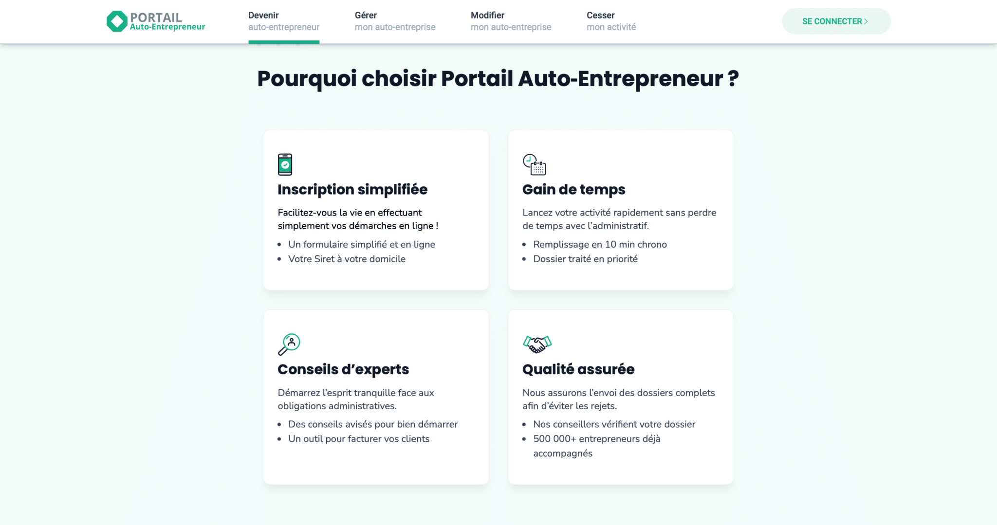 valeur portail auto entrepreneur
