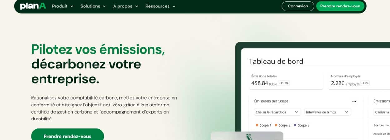 notre avis sur le logiciel de bilan carbone Plan A sur Le Blog du Dirigeant