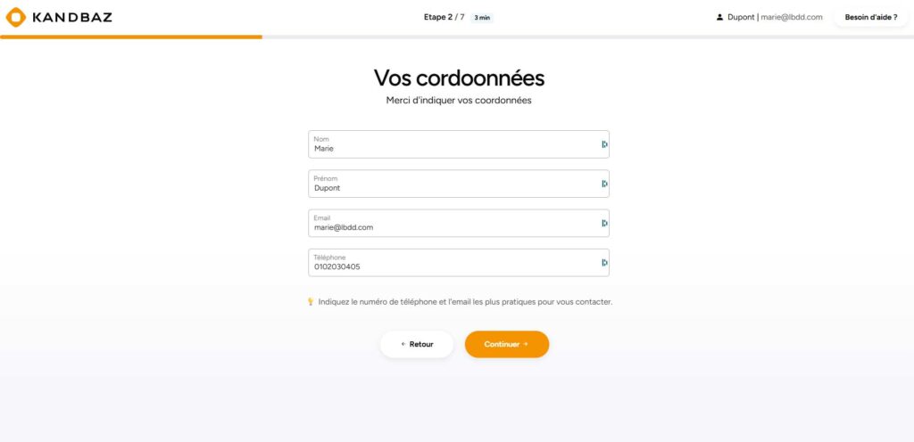 Domiciliation entreprise etape 2