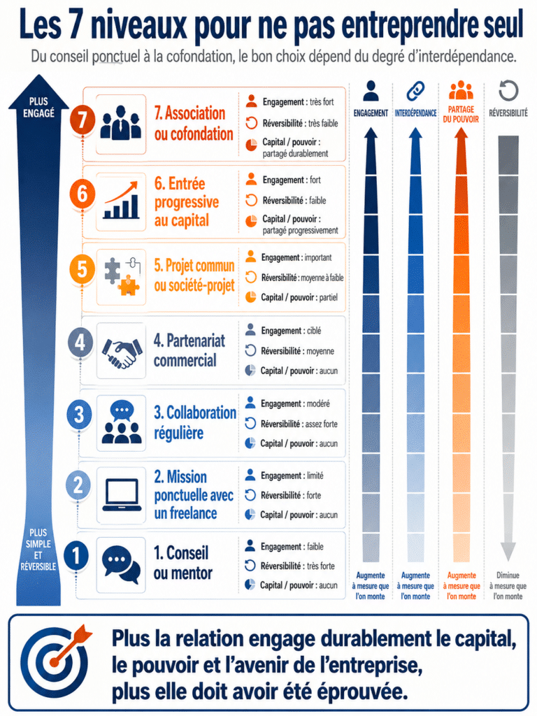 solutions pour ne pas entreprendre seul