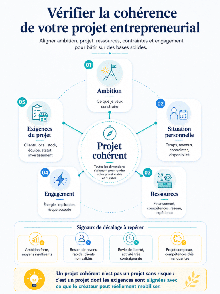 Vérification de la cohérence du projet entrepreneurial