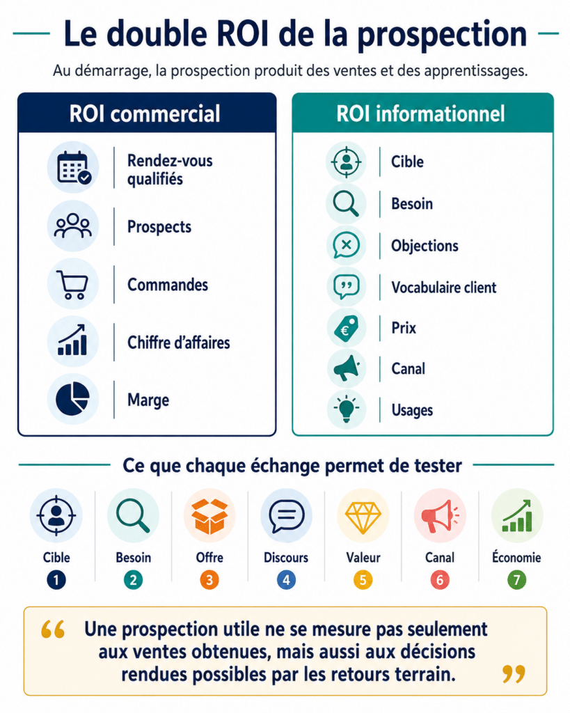 Le ROI commercial et informationnel de la prospection lors du lancement d’une entreprise