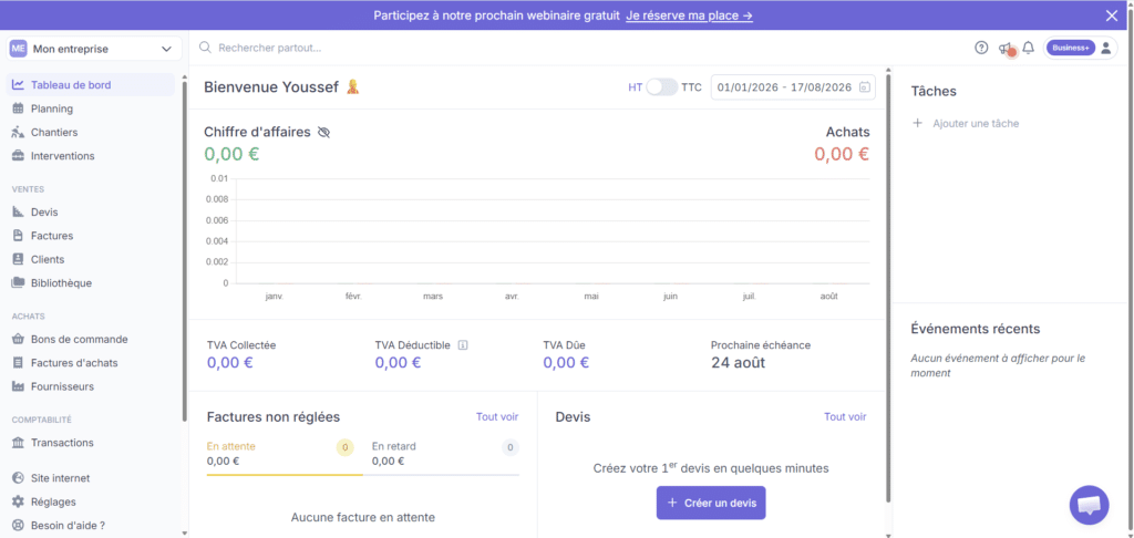 Interface logiciel Costructor