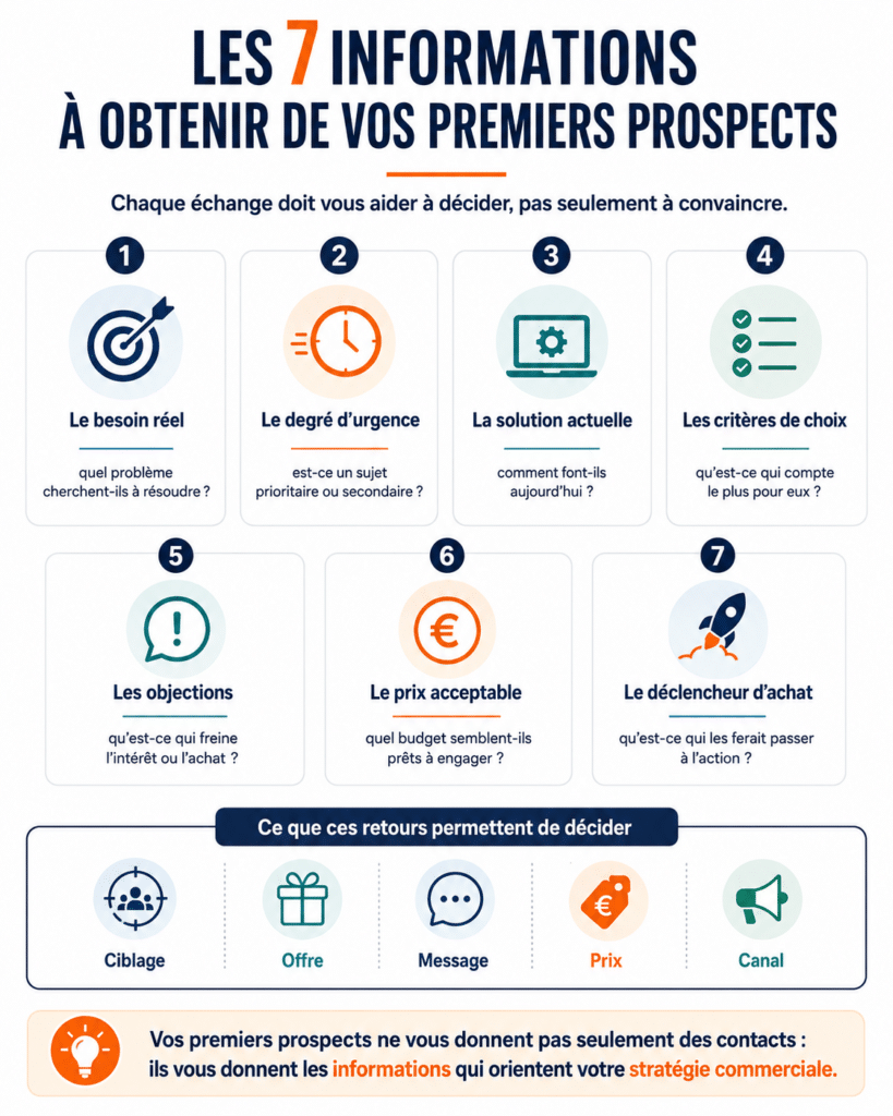 Sept informations &agrave; recueillir aupr&egrave;s de ses prospects pendant un &eacute;change commercial