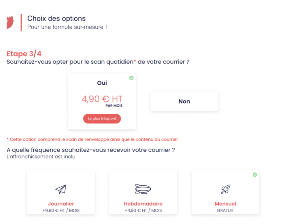 choix des options les tricolores