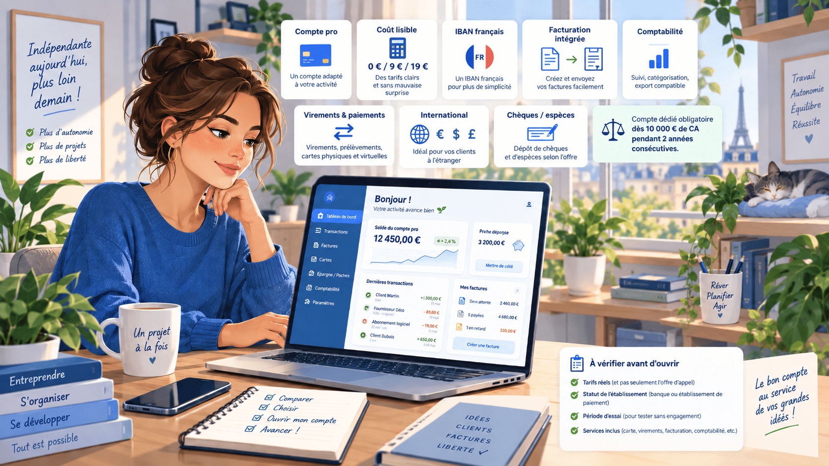comparatif compte pro independants